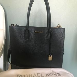 Michael Kors Black Leather Satchel Purse